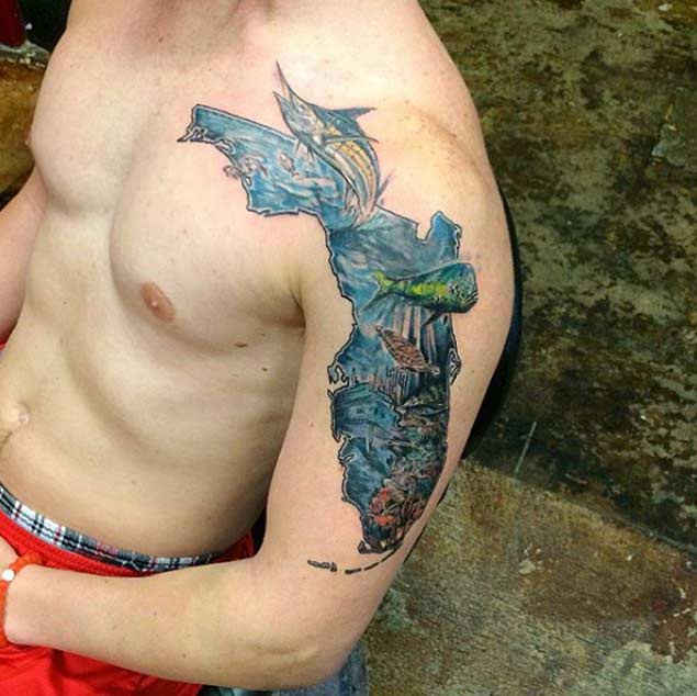 25 beautiful state of florida tattoos tattooblend 25 beautiful state of florida tattoos tattooblend