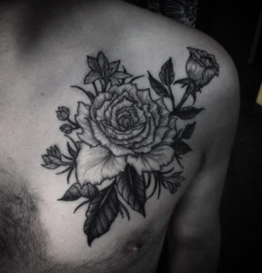 40 Blackwork Rose Tattoos You Ll Instantly Love TattooBlend