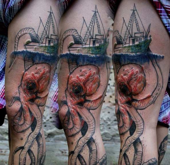 40 fascinating squid and octopus tattoo designs tattooblend 40 fascinating squid and octopus tattoo designs tattooblend