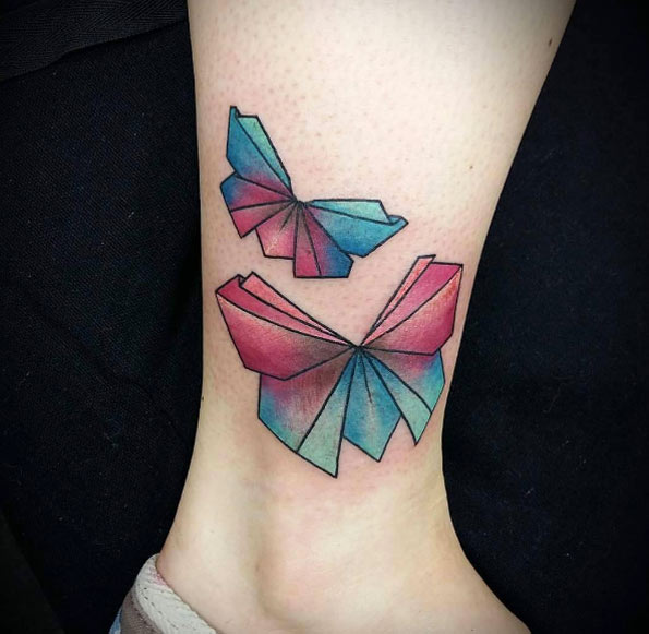 61 Beautiful Origami Inspired Tattoo Designs TattooBlend