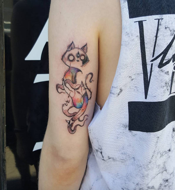 Artistic kitty by Cynthia Sobraty