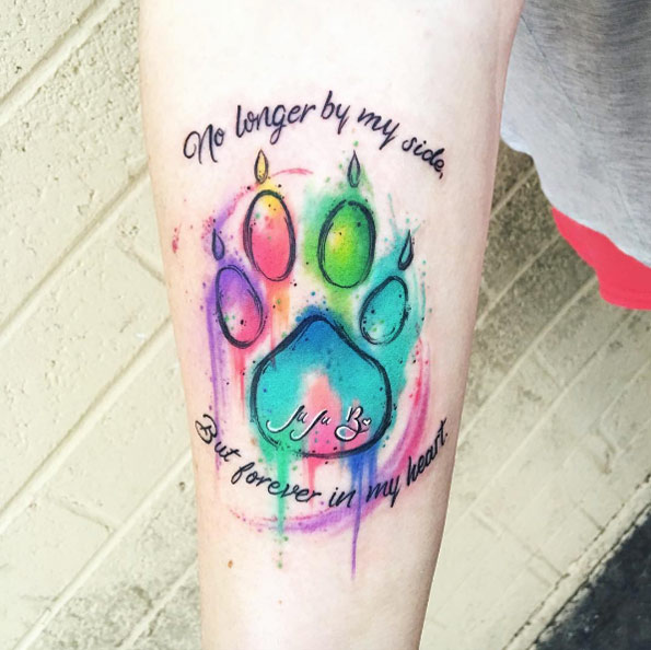 32 Perfect Paw Print Tattoos To Immortalize Your Furry Friend Tattooblend