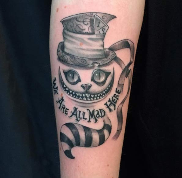 Cheshire Cat Tattoo by Cavelluccit