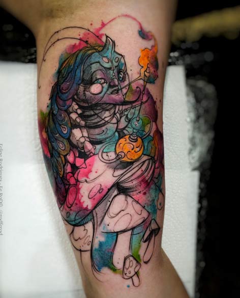 Alice in Wonderland Tattoo by Felipe Rodrigues Fe Rod