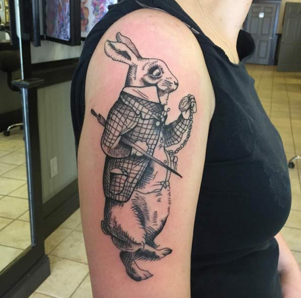 Alice in Wonderland Tattoo by Dan Lavery