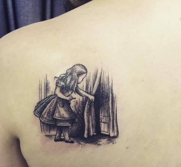 Alice in Wonderland Tattoo by Sudsy
