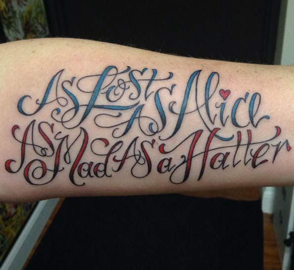 Alice in Wonderland Tattoo by Denk