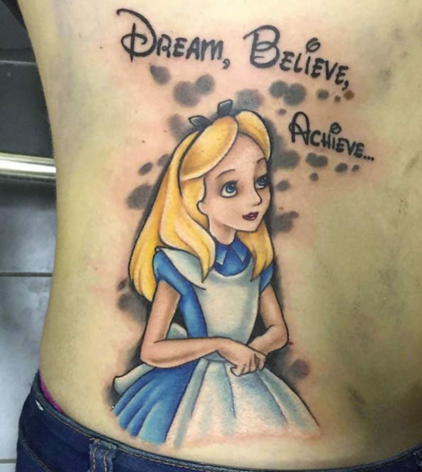 Alice in Wonderland Tattoo by Chris Hatch