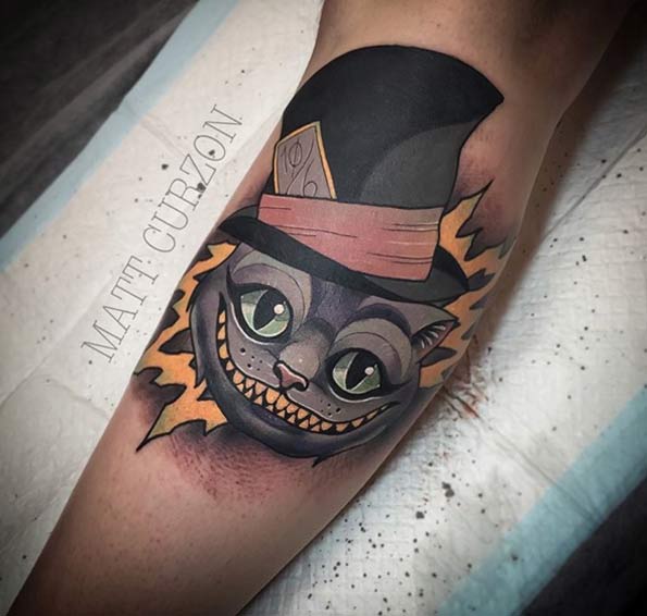 Alice in Wonderland Tattoo by Matt Curzon