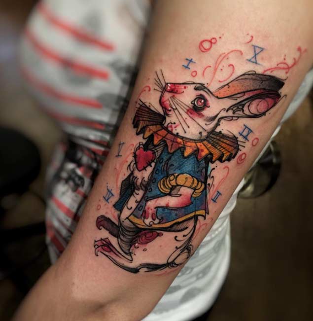 100+ Best Alice In Wonderland Tattoos - TattooBlend
