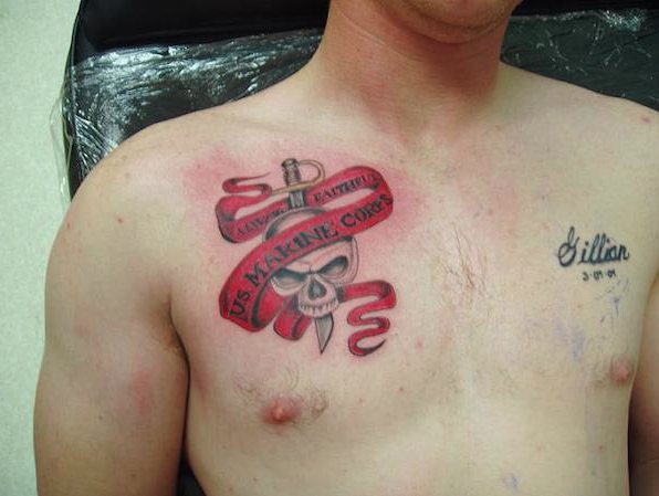 chest-skull-marine-corps-tattoo