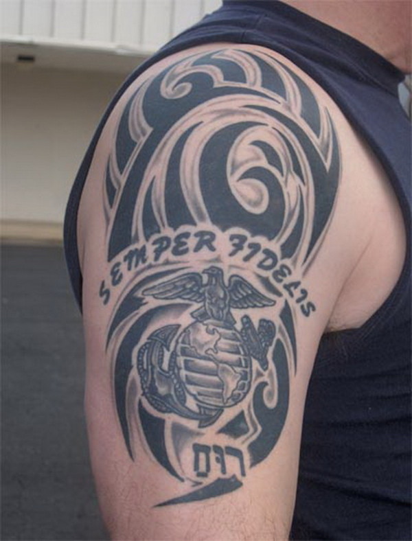 tribal-fidelis-marine-corps-tattoo