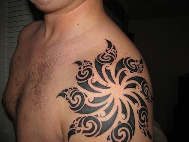 Maori-Tribal-Tattoos-flower