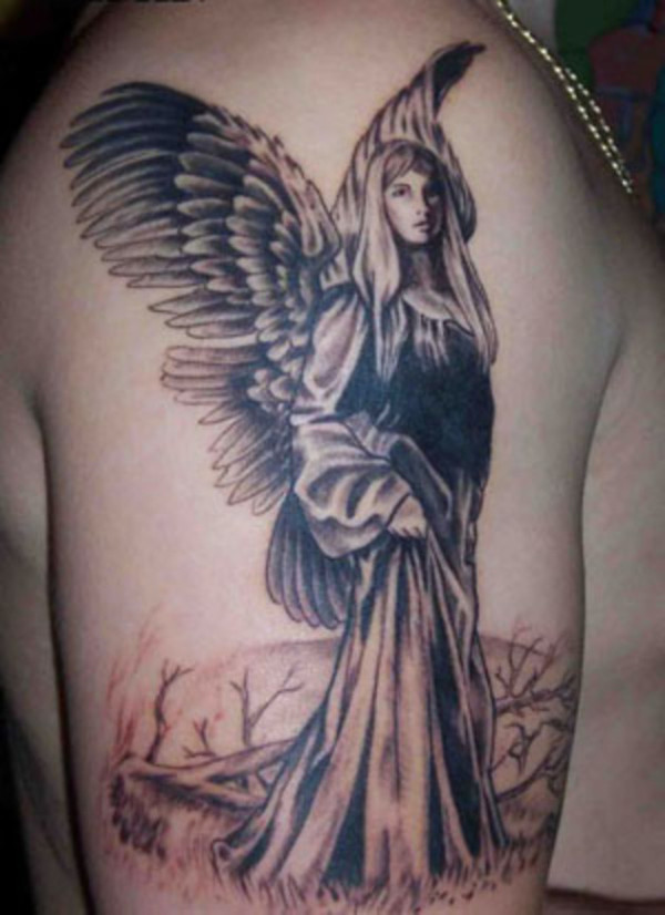 angel-tattoo-on-arm