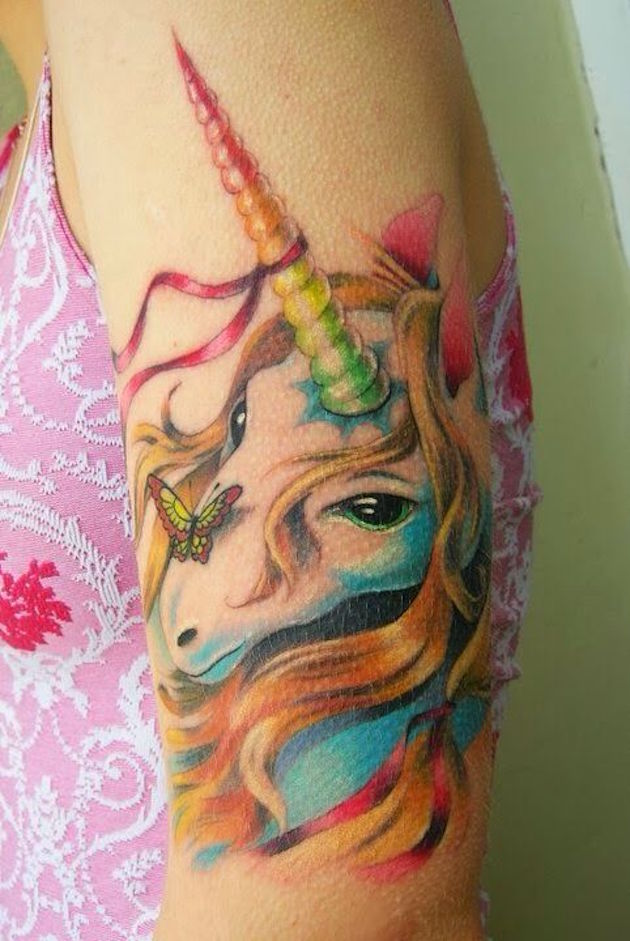 awesome--unicorn-tattoo-design