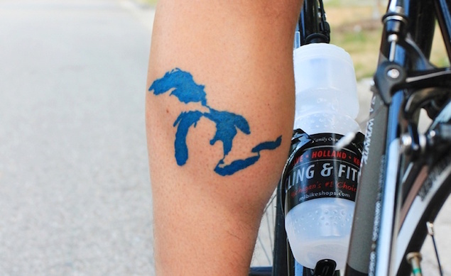 calf state of Michigan tattoo