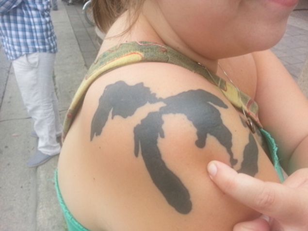 State of Michigan Tattoo Design
