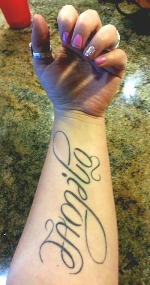 family-onelove-ambigram-tattoo