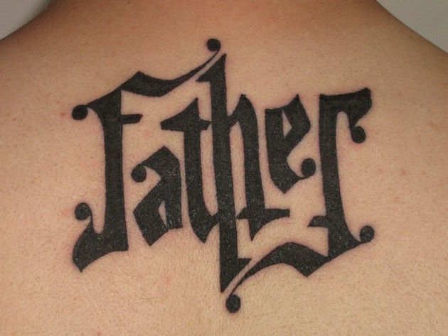 father-ambigram-tattoo