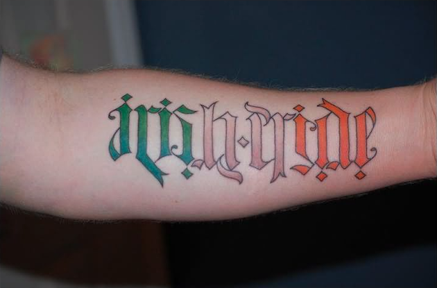 irish-pride-ambigram-tattoo