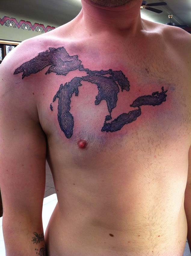 large state of Michigan tattoo