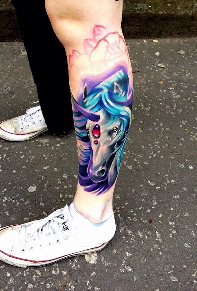 leg-unicorn-tattoo
