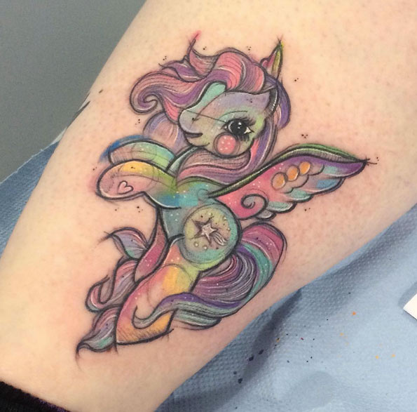 My Little Pony unicorn tattoo by The Drawing Room