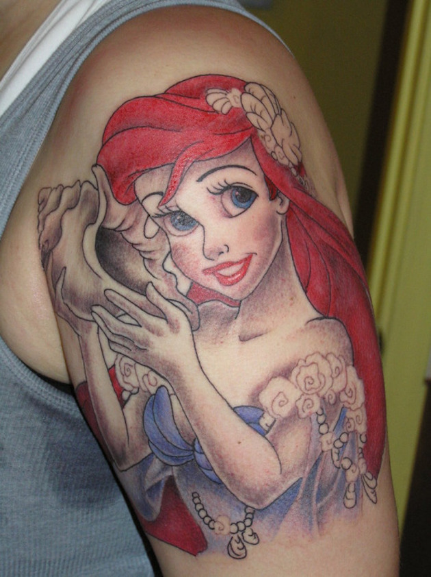 red-blue-ariel-little-mermaid-tattoo