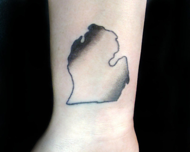 State of Michigan Gradient tattoo