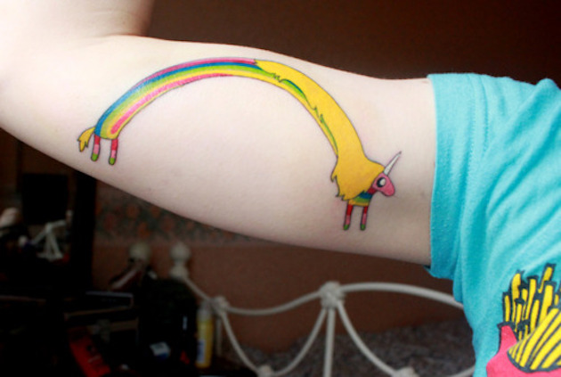 stretched-rainbow-unicorn-tattoo