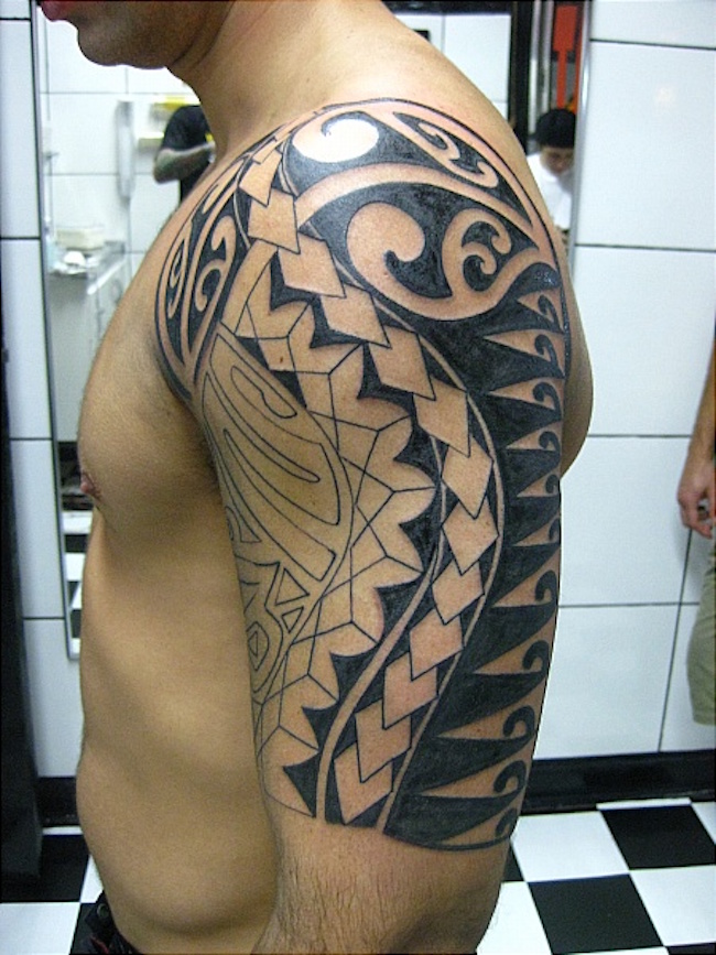 37 Tribal Arm Tattoos That Don T Suck TattooBlend   Tribal Sleeve Tattoo1 