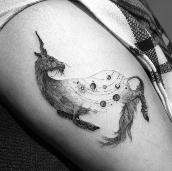 Unicorn Tattoo Design by Hongdam