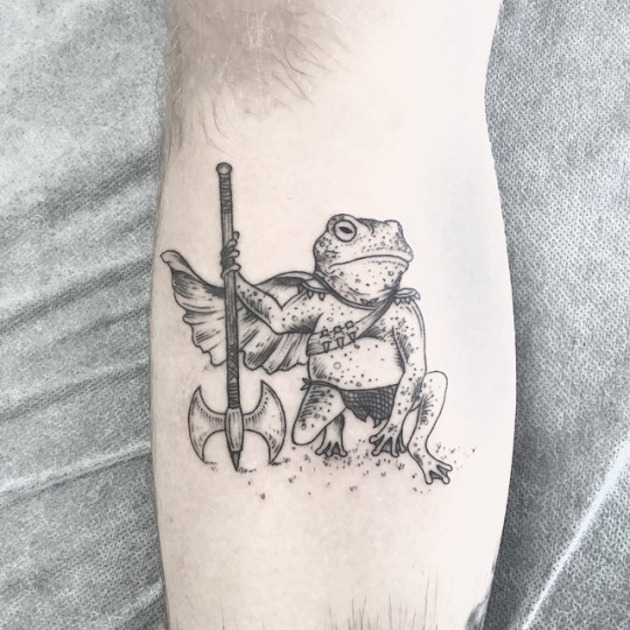 warrior-frog-tattoo