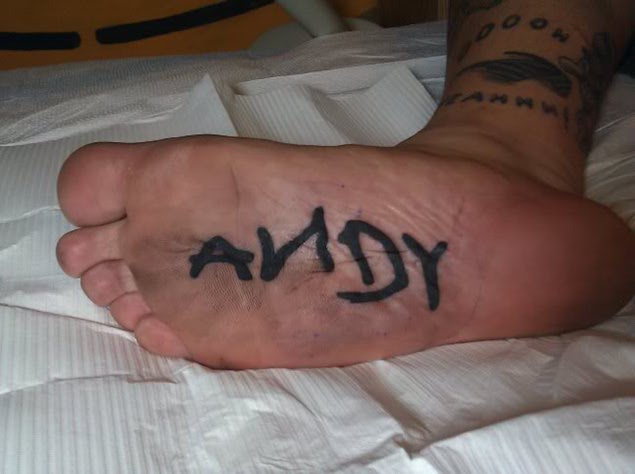 Andy Foot Toy Story Tattoo