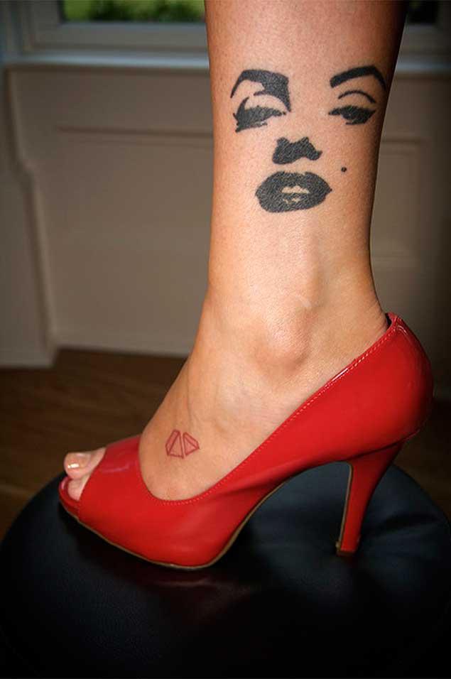 Marilyn Monroe Ankle Tattoo