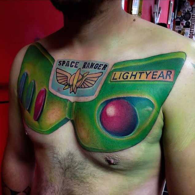 This awesome Buzz Lightyear chest piece.