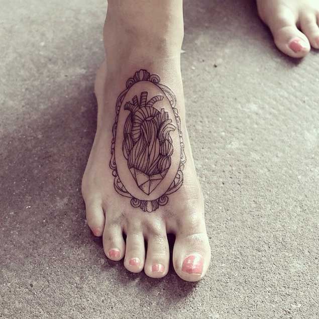 Awesome Geometric Foot Tattoo