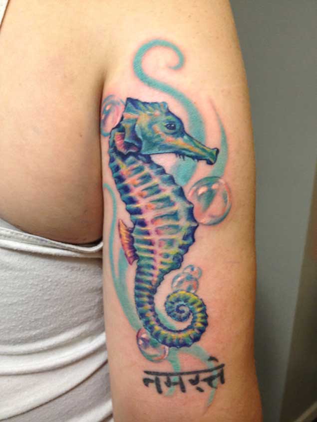 Beautiful Seahorse Tattoo