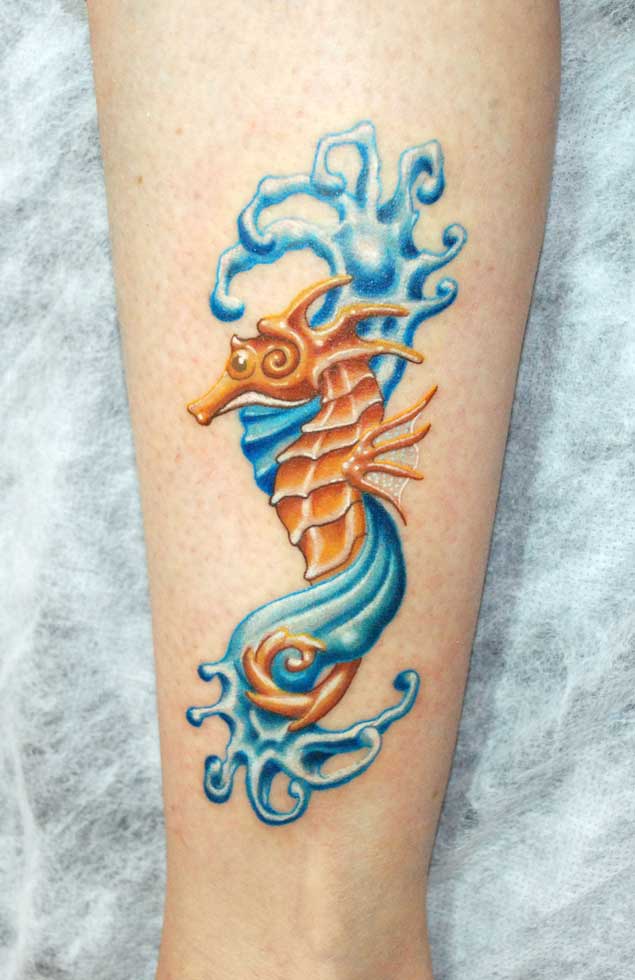 Gorgeous Seahorse Tattoo
