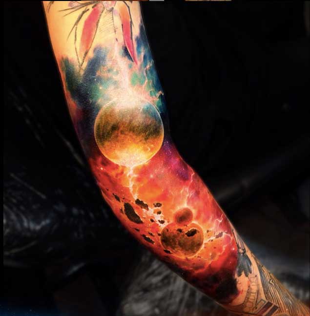 Gorgeous Cosmic Space Tattoo