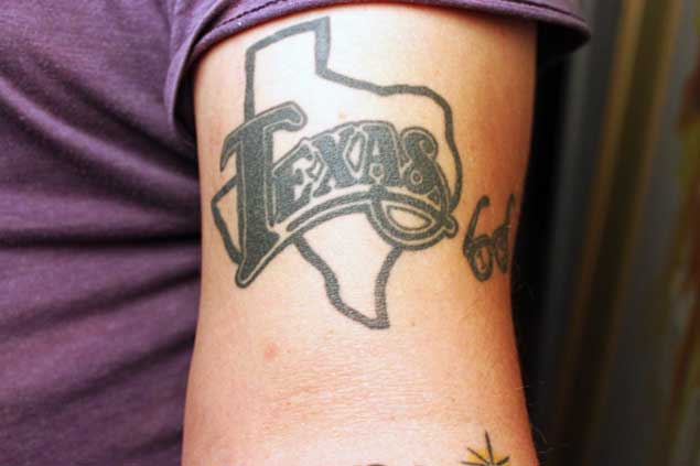 Cute Female State of Texas Tattoo