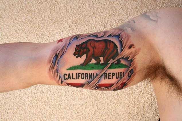 Flag of California Tattoo