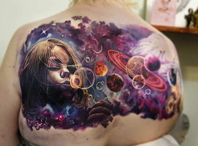 milky way solar system tattoo