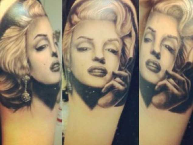 Gorgeous Marilyn Monroe Tattoo