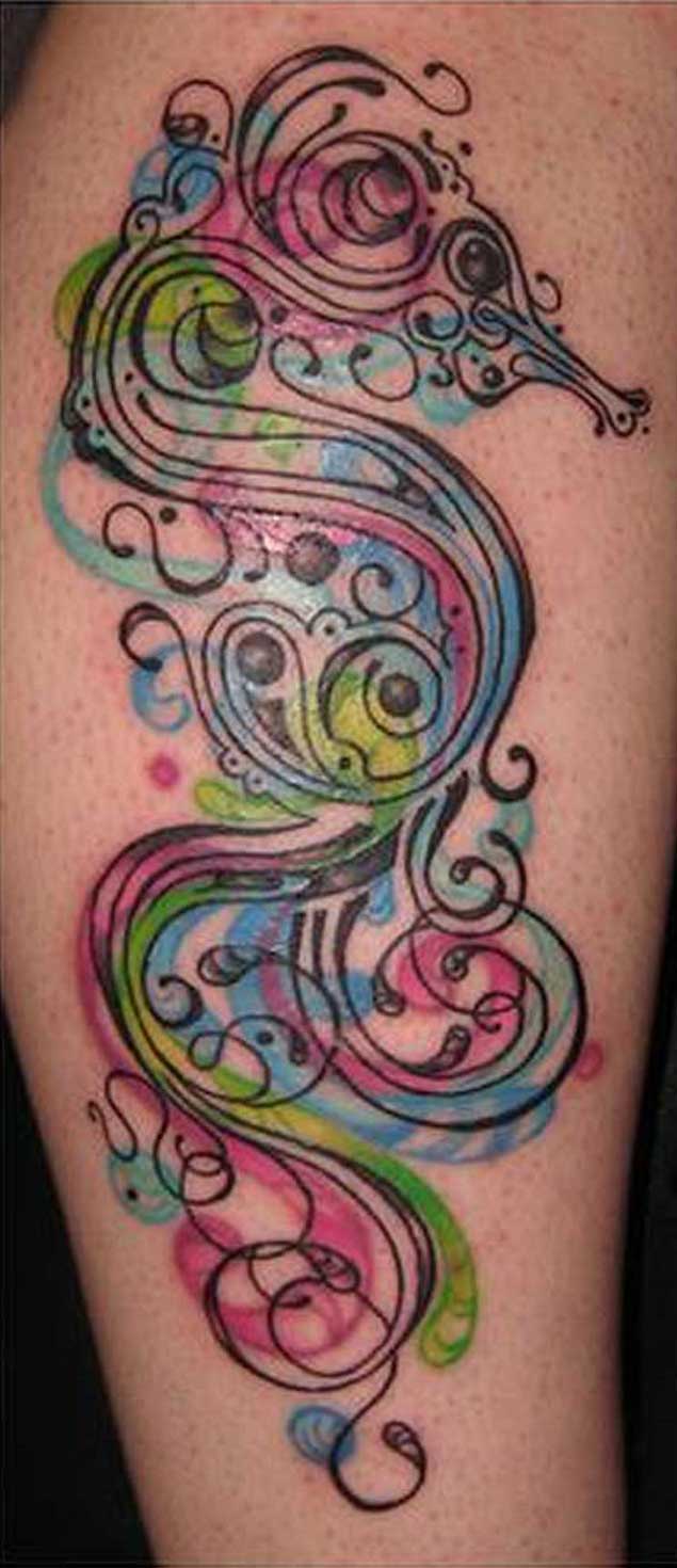 Gorgeous Seahorse Tattoo