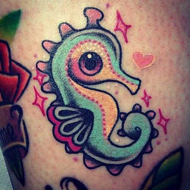 Infant Seahorse Tattoo