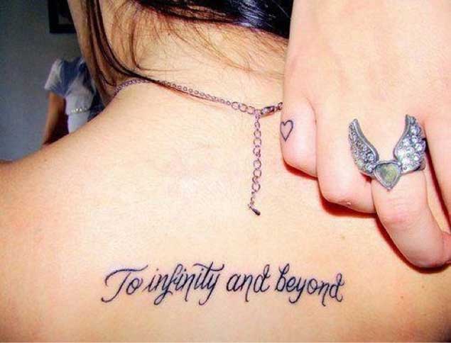 To Infinity and Beyond Back Tattoo