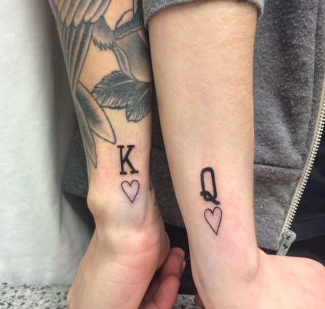 King and Queen of Hearts Tattoos