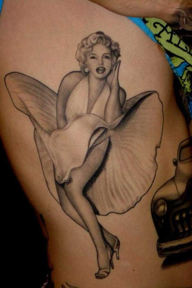 Marilyn Monroe White Dress Tattoo