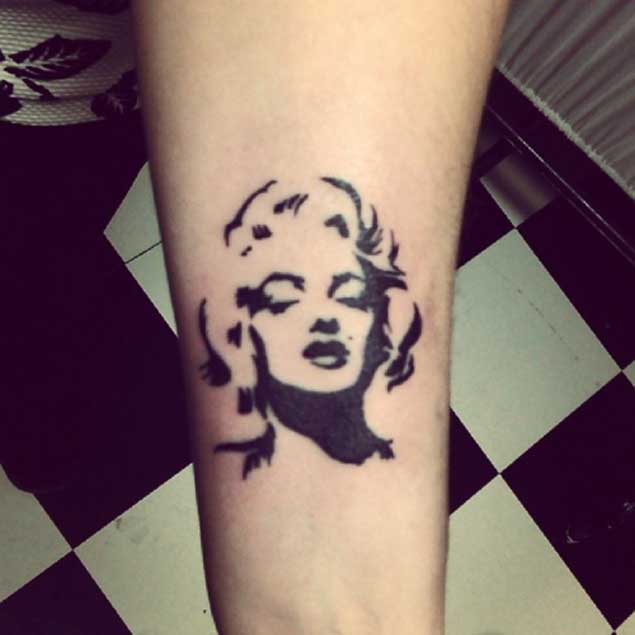 Marilyn Monroe Wrist Tattoo